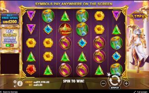 Gates of Olympus spilleautomat skjermbilde